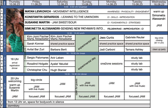 festival schedule